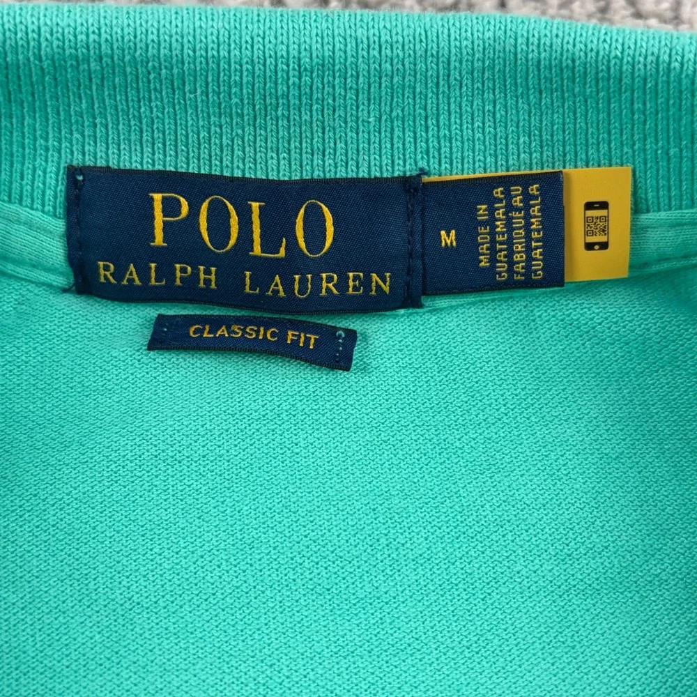 Polo Ralph Lauren Polo Shirt Men M Green Classic Fit Pink Pony NWT